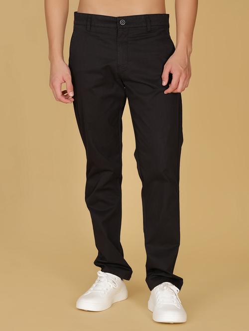 men solid mid rise straight fit chinos  - 21951350 -  Standard Image - 0