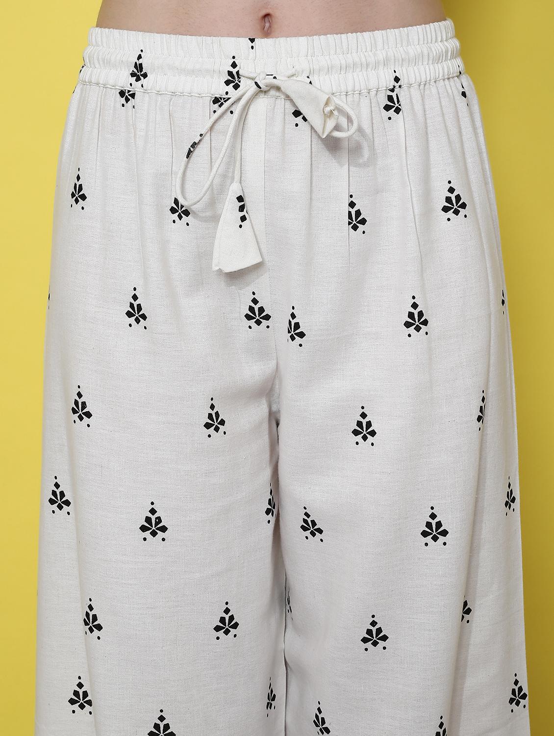 women printed mid rise straight palazzo - 21951472 - Standard Image - 2