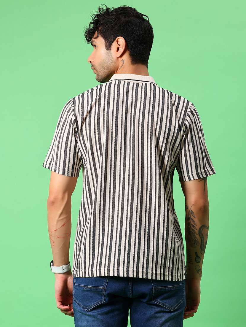 men striped short sleeve regular fit polo t-shirt - 21951571 -  Standard Image - 2