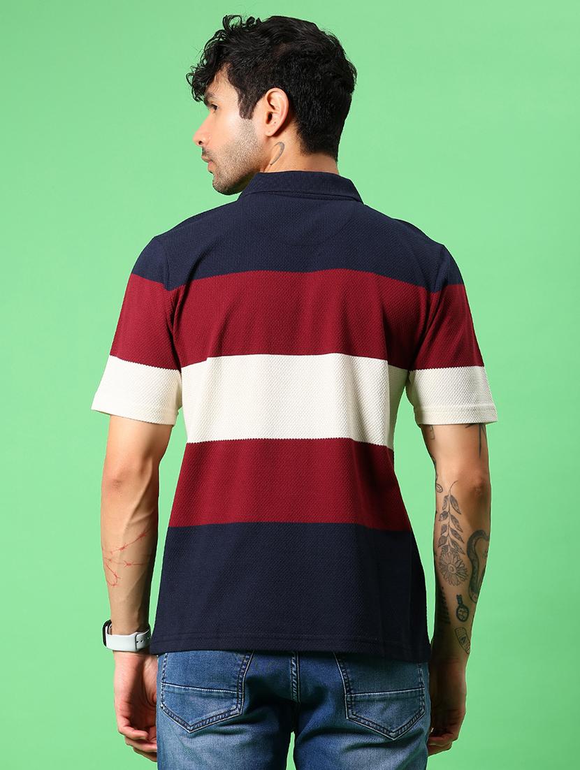 men color block short sleeve regular fit polo t-shirt - 21951657 - Standard Image - 2