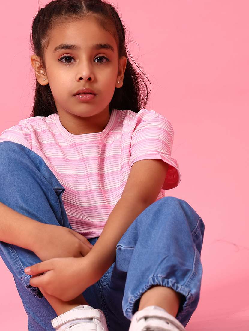 girls striped short slevee tee - 21951742 -  Standard Image - 2