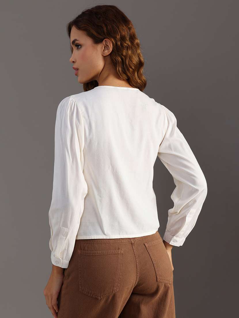 women embroidered long sleeve regular shirt - 21951866 -  Standard Image - 2