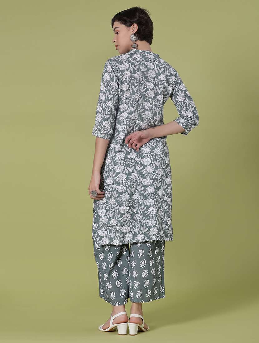 women printed kurta and palazzo set  - 21952093 -  Standard Image - 2