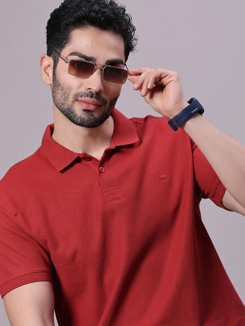 men solid short sleeve regular fit polo t-shirt - 21952264 -  Standard Image - 0
