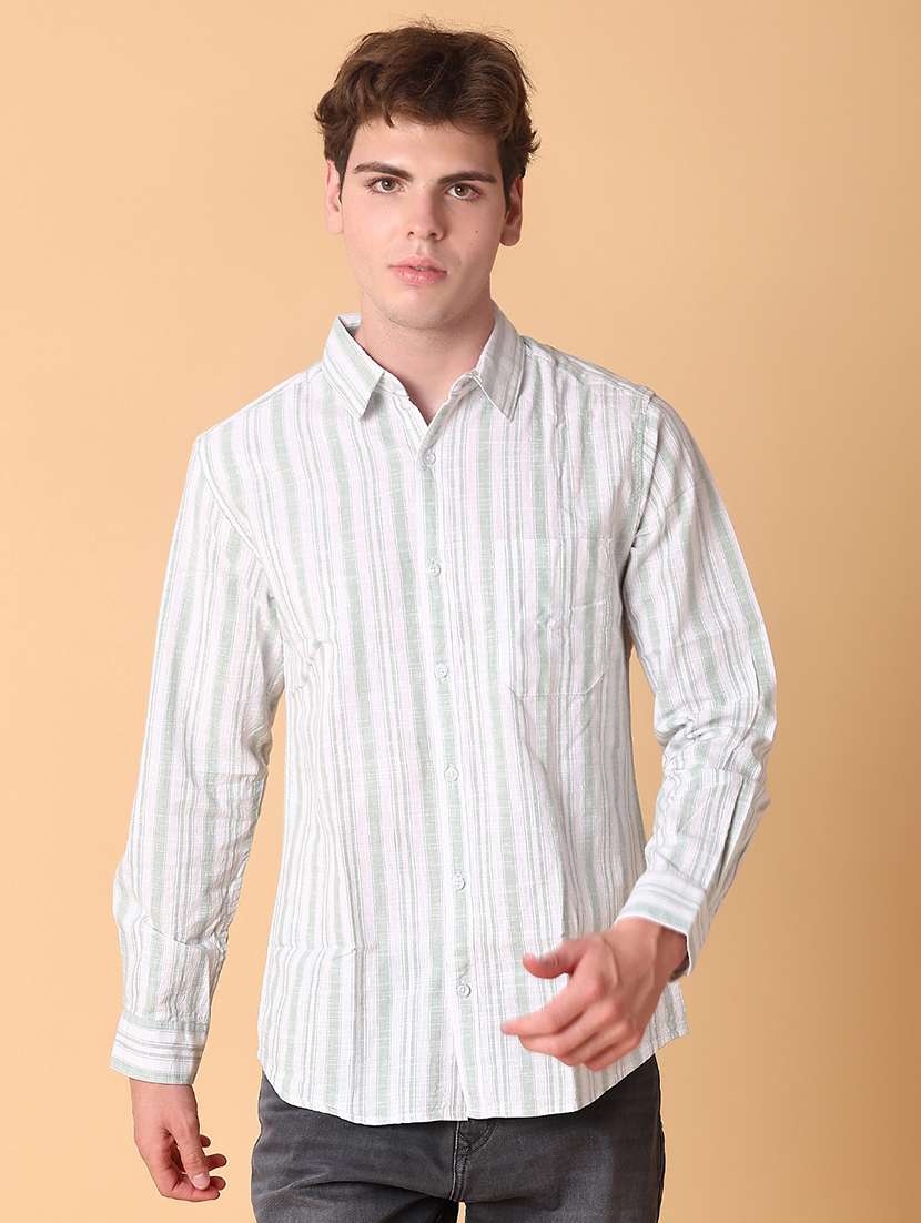 men striped long sleeve regular fit shirt - 21952272 -  Standard Image - 2