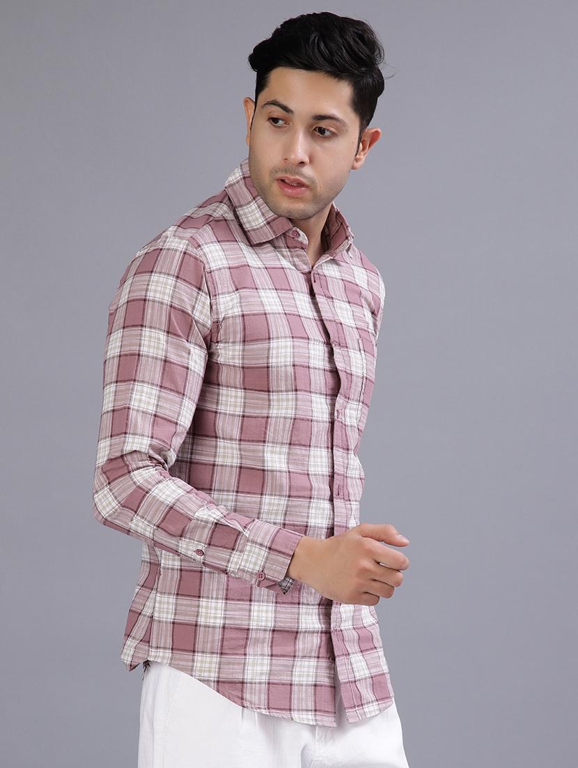 men checkered collared long sleeve shirt - 21952276 - Standard Image - 2