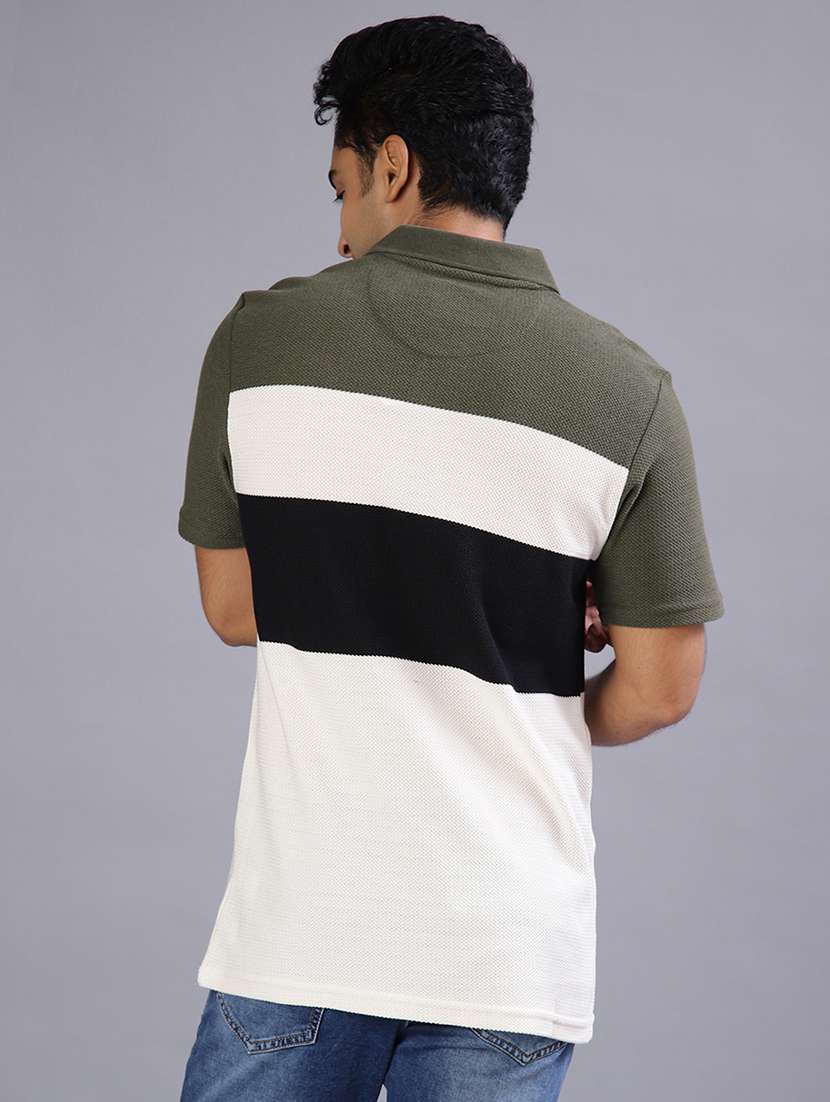 men color blocked short sleeve regular fit polo t-shirt - 21952326 -  Standard Image - 2