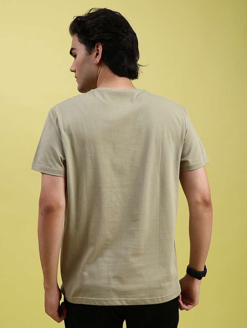 men front print round neck regular fit t-shirt - 21952379 - Standard Image - 2