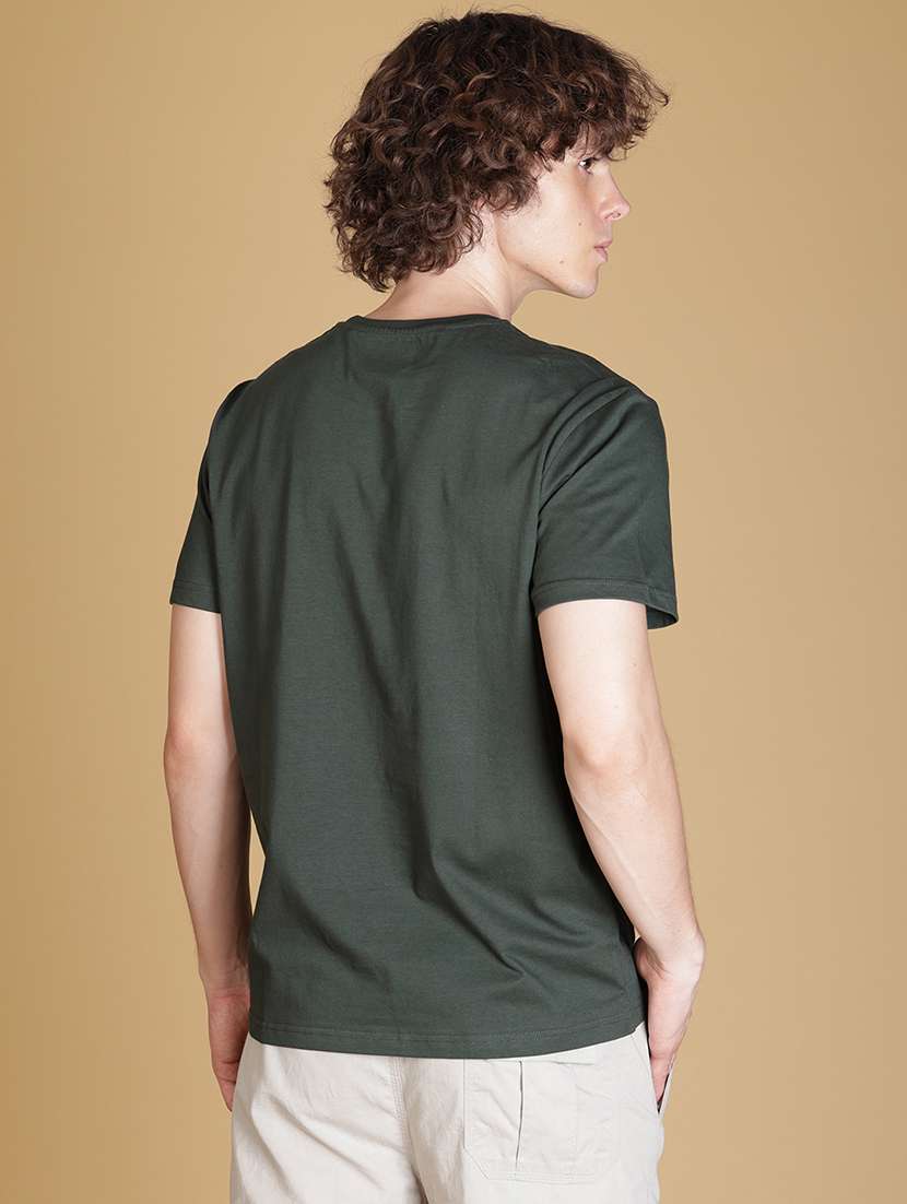 men front print round neck regular fit t-shirt - 21952394 -  Standard Image - 2