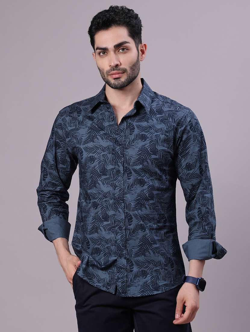 men printed long sleeve regular fit shirt - 21952405 - Standard Image - 2