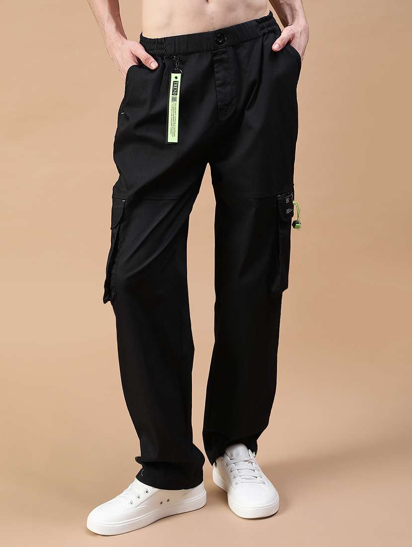 men solid mid rise cargo - 21952417 -  Standard Image - 2