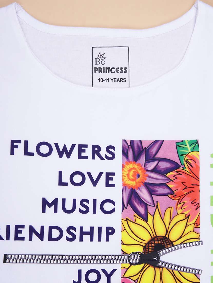 girls printed short sleeve regular fit tee - 21953645 -  Standard Image - 2