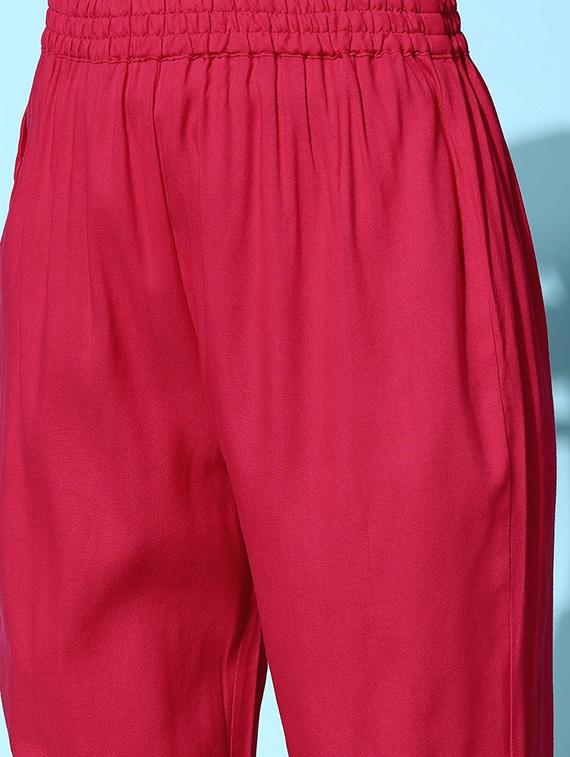 women three quarter sleeve kurta pant with dupatta set - 21954188 - Standard Image - 7