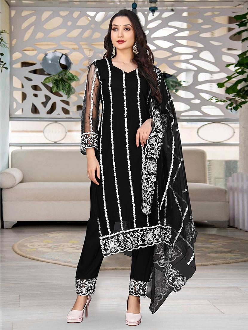 women embroidered long sleeve kurta pant with dupatta set - 21954189 - Standard Image - 2