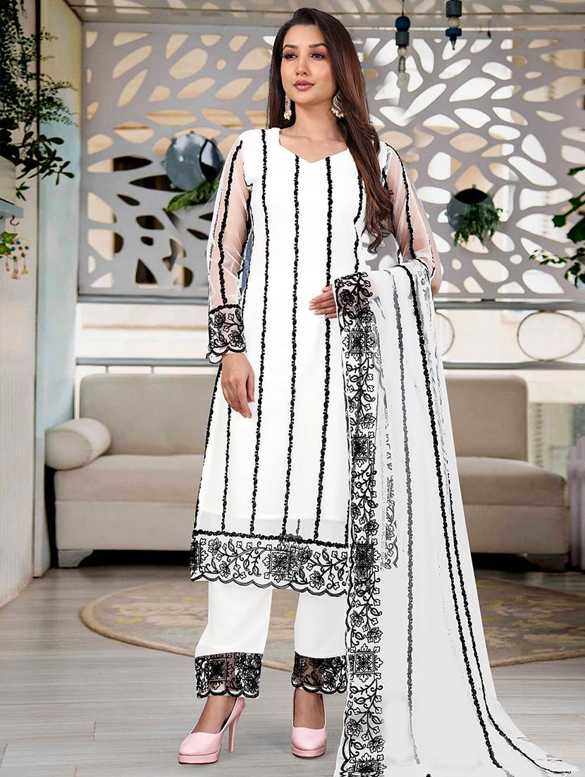 women embroidered long sleeve kurta pant with dupatta set - 21954190 - Standard Image - 2