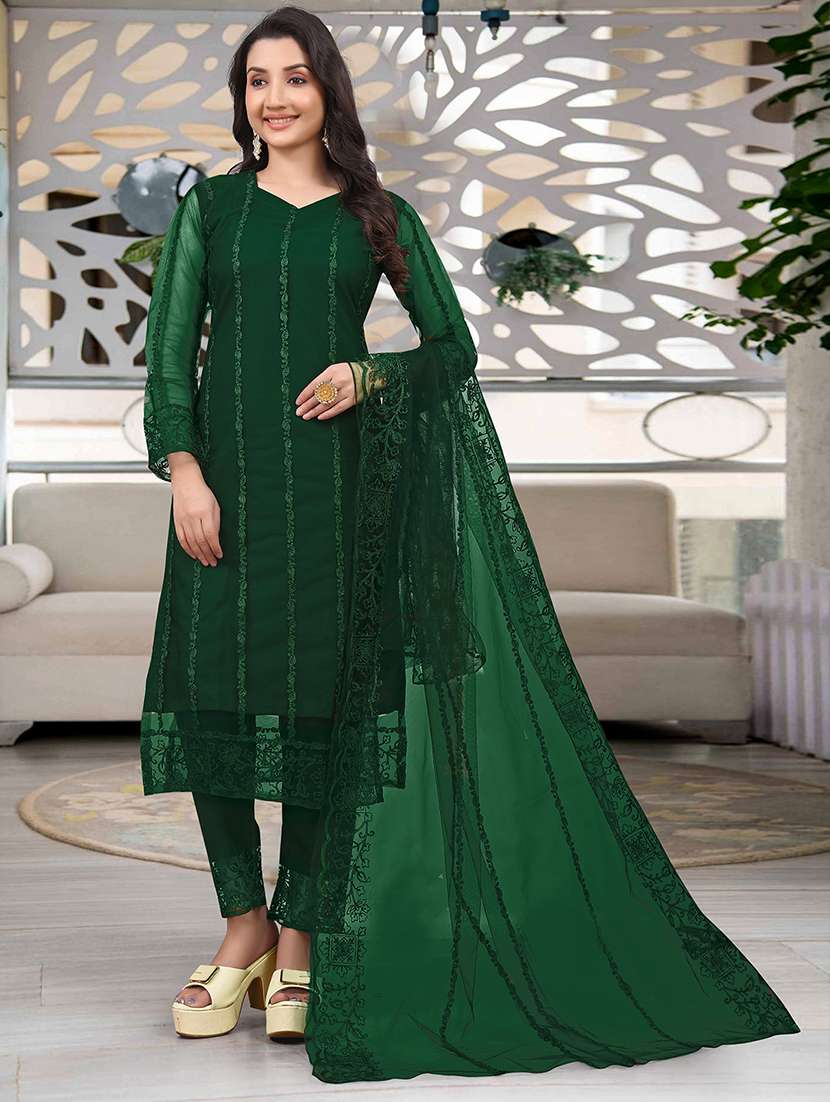 women embroidered long sleeve kurta pant with dupatta set - 21954191 -  Standard Image - 2