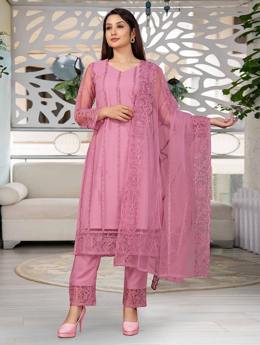women embroidered long sleeve kurta pant with dupatta set - 21954194 -  Standard Image - 2