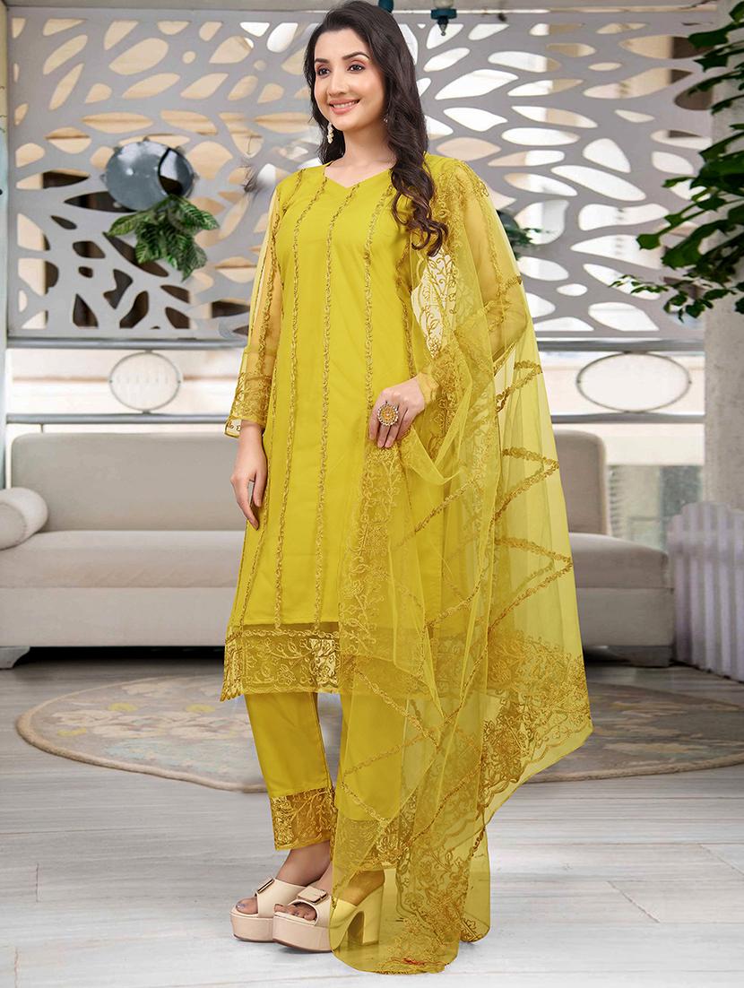 women embroidered long sleeve kurta pant with dupatta set - 21954199 - Standard Image - 2