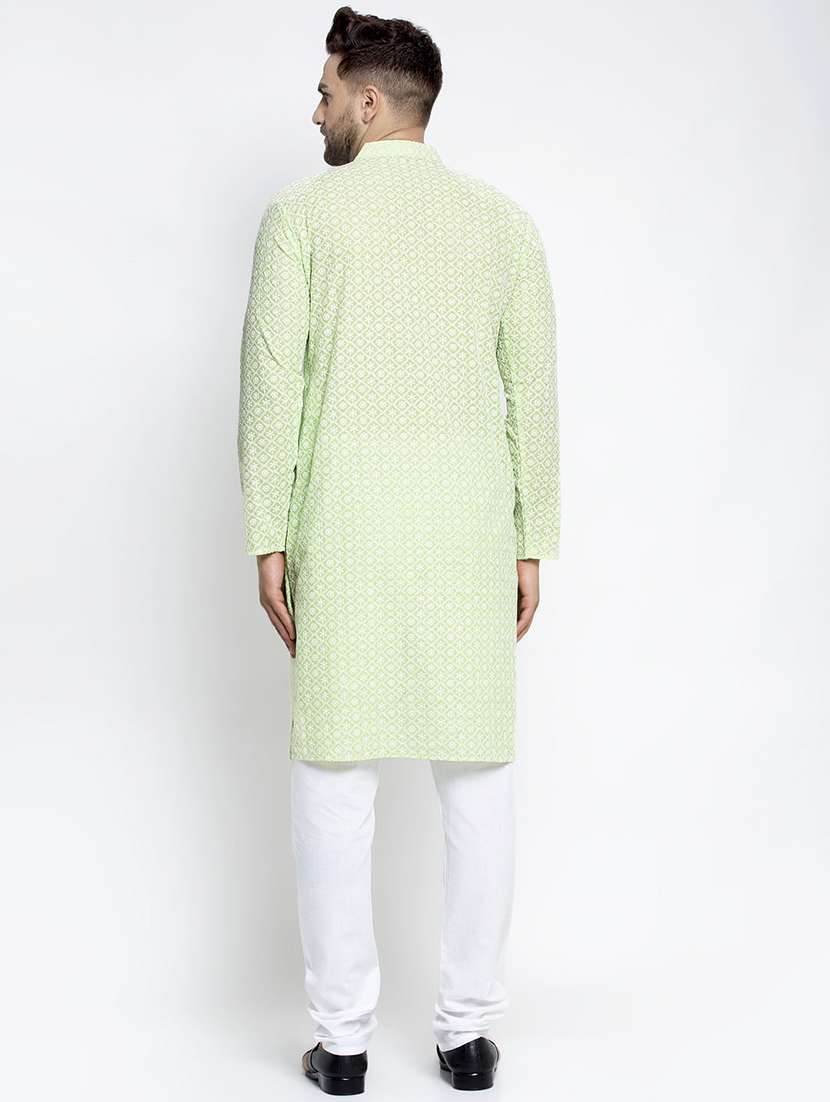 men mandarin neck kurta pyjama ethnic wear set - 21954344 -  Standard Image - 2