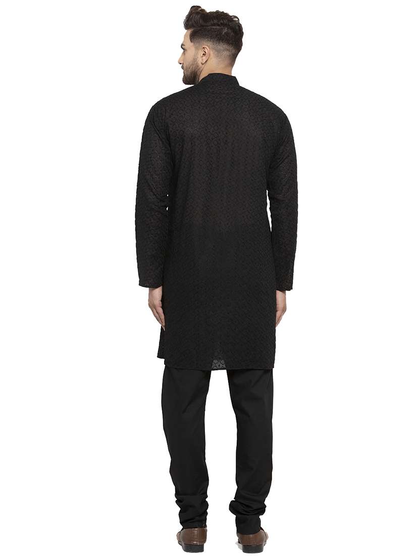 men mandarin neck kurta pyjama ethnic wear set - 21954359 -  Standard Image - 2