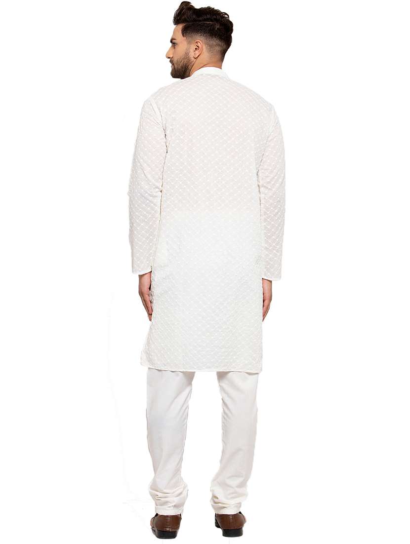 men mandarin neck kurta pyjama ethnic wear set - 21954361 -  Standard Image - 2