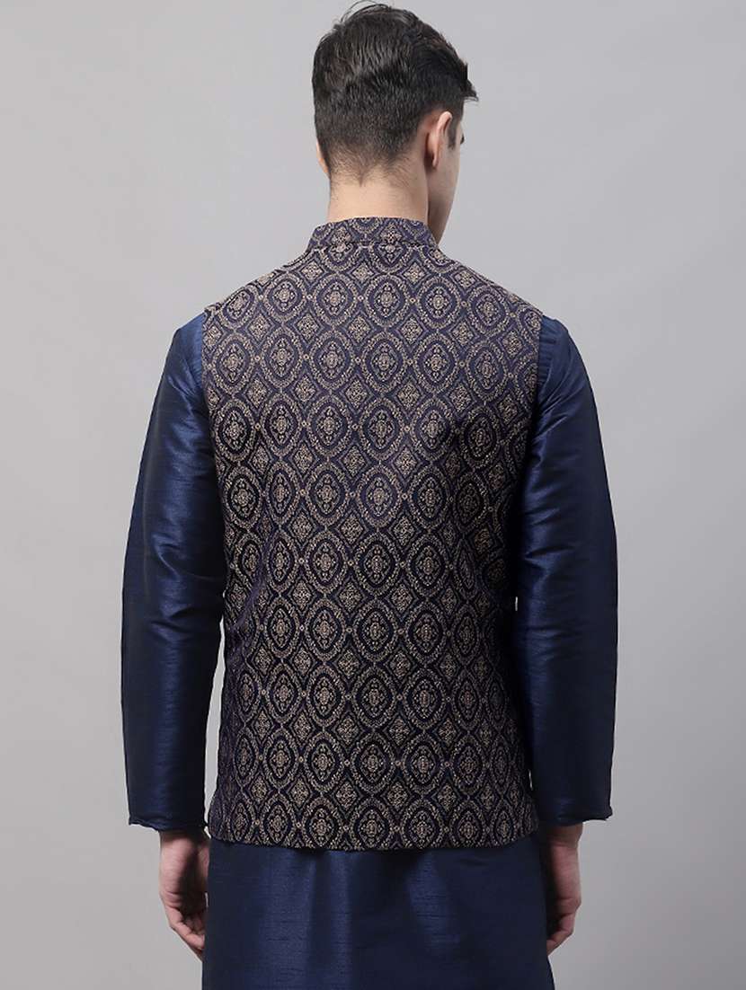 men mandarin neck regular fit nehru jacket - 21954415 -  Standard Image - 2