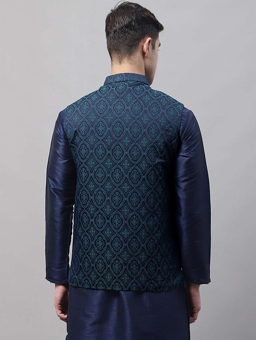men mandarin neck regular fit nehru jacket - 21954418 -  Standard Image - 2