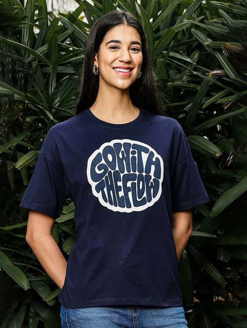 women printed short sleeve loose fit t-shirt - 21954481 -  Standard Image - 0