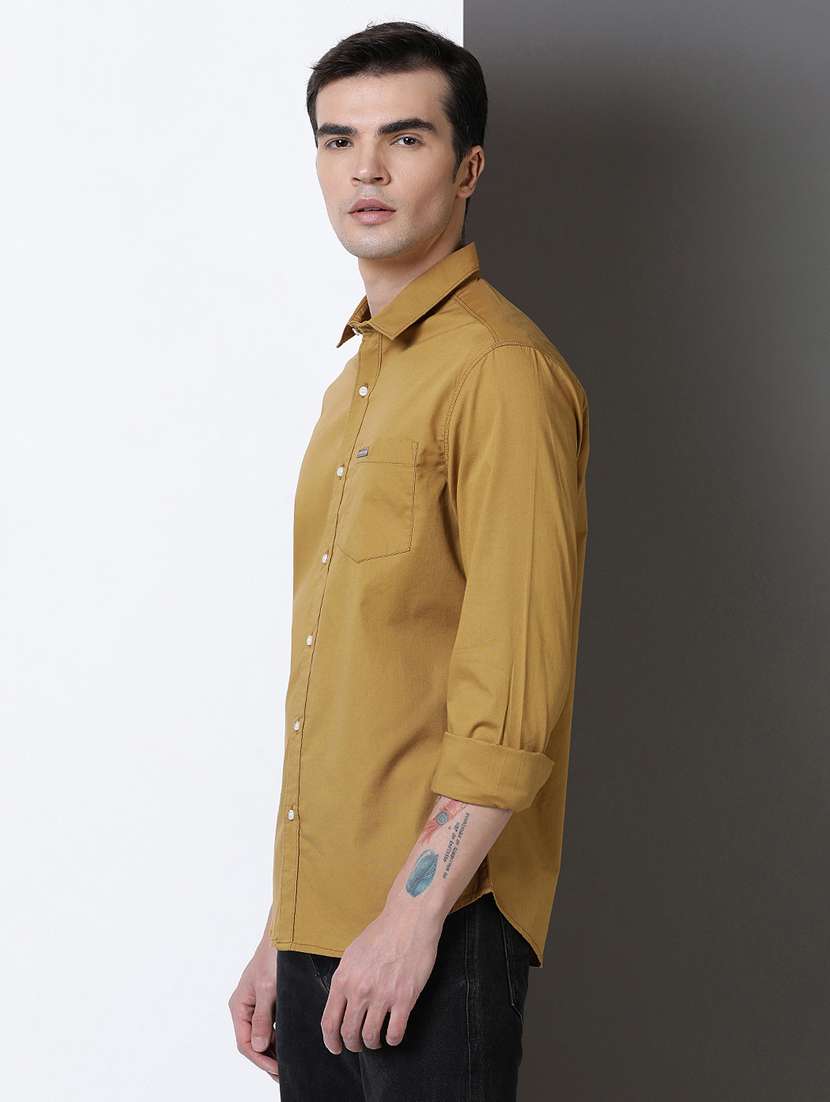 men solid long sleeve regular fit casual shirt - 21954508 -  Standard Image - 2