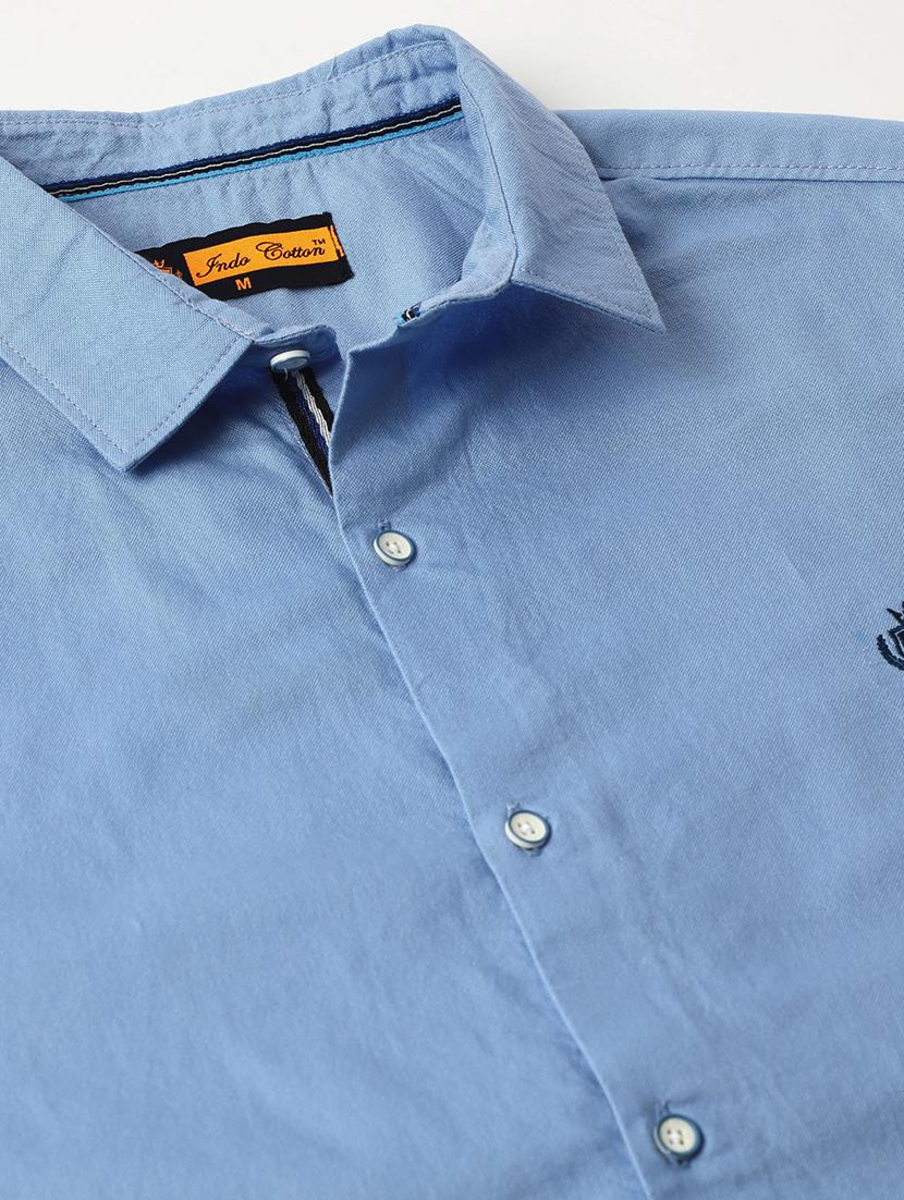 men solid short sleeve regular fit casual shirt - 21954533 - Standard Image - 2