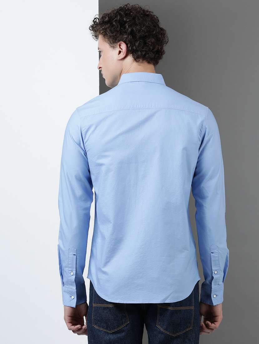 men solid long sleeve regular fit casual shirt - 21954534 - Standard Image - 2