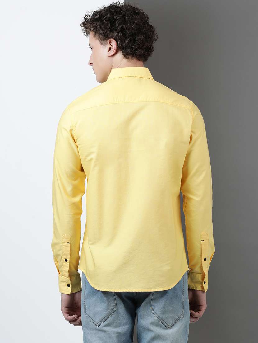 men solid long sleeve regular fit casual shirt - 21954535 - Standard Image - 2