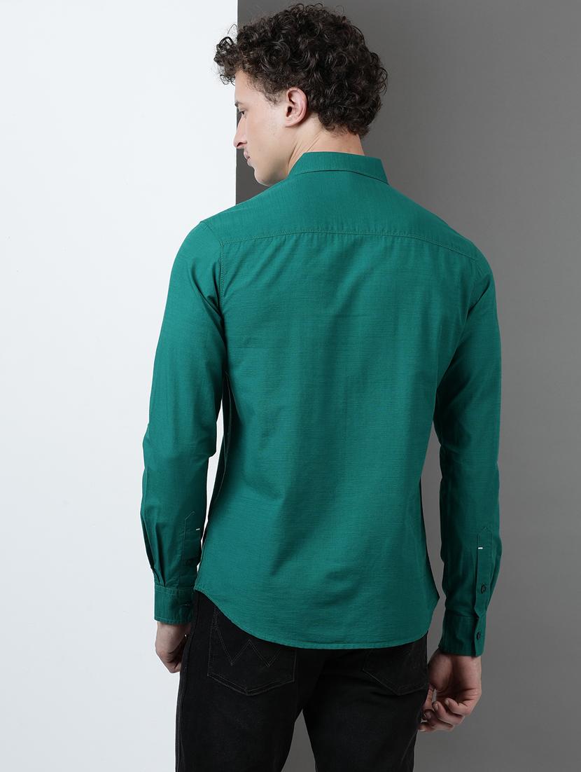 men solid long sleeve regular fit casual shirt - 21954552 - Standard Image - 2