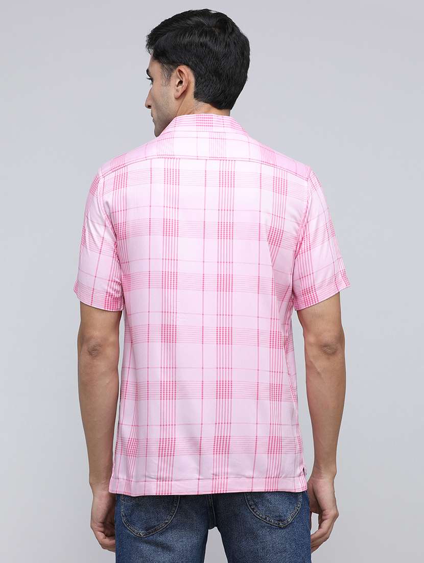 men checkered short sleeve regular fit casual shirt - 21954557 - Standard Image - 2
