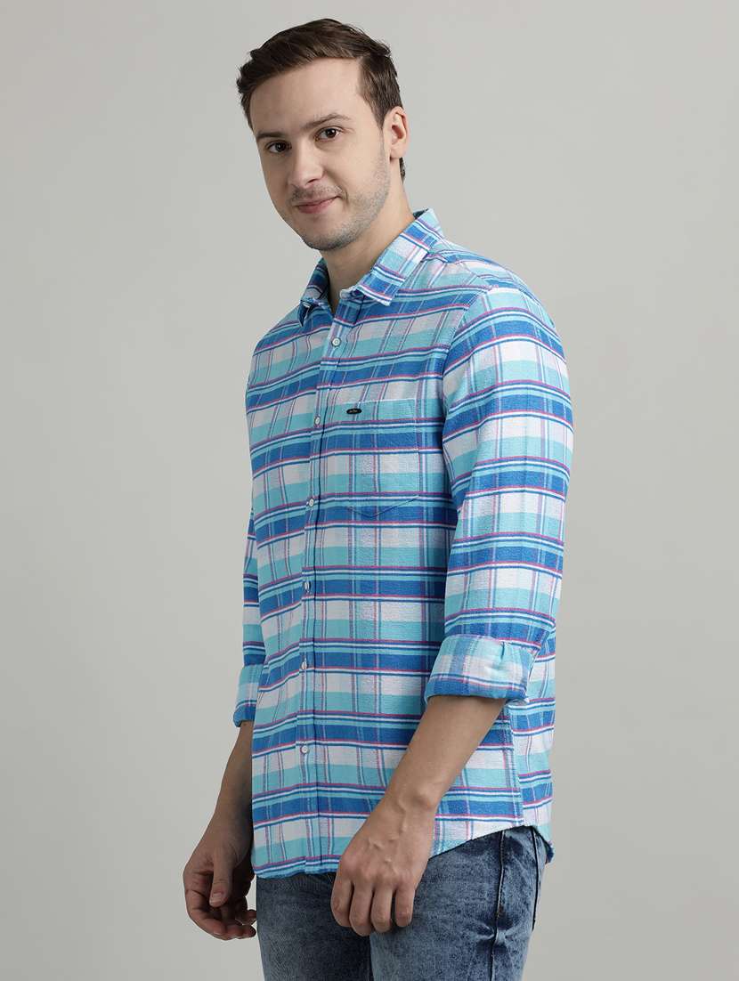 men checkered long sleeve regular fit casual shirt - 21954566 -  Standard Image - 2