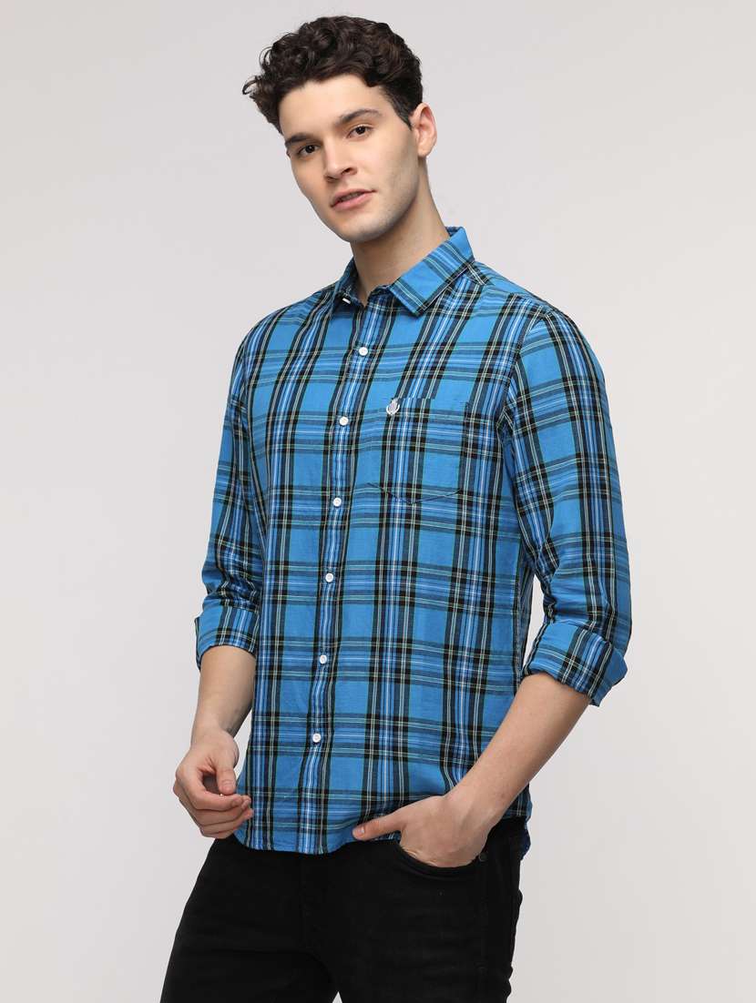 men checkered long sleeve regular fit casual shirt - 21954574 -  Standard Image - 2