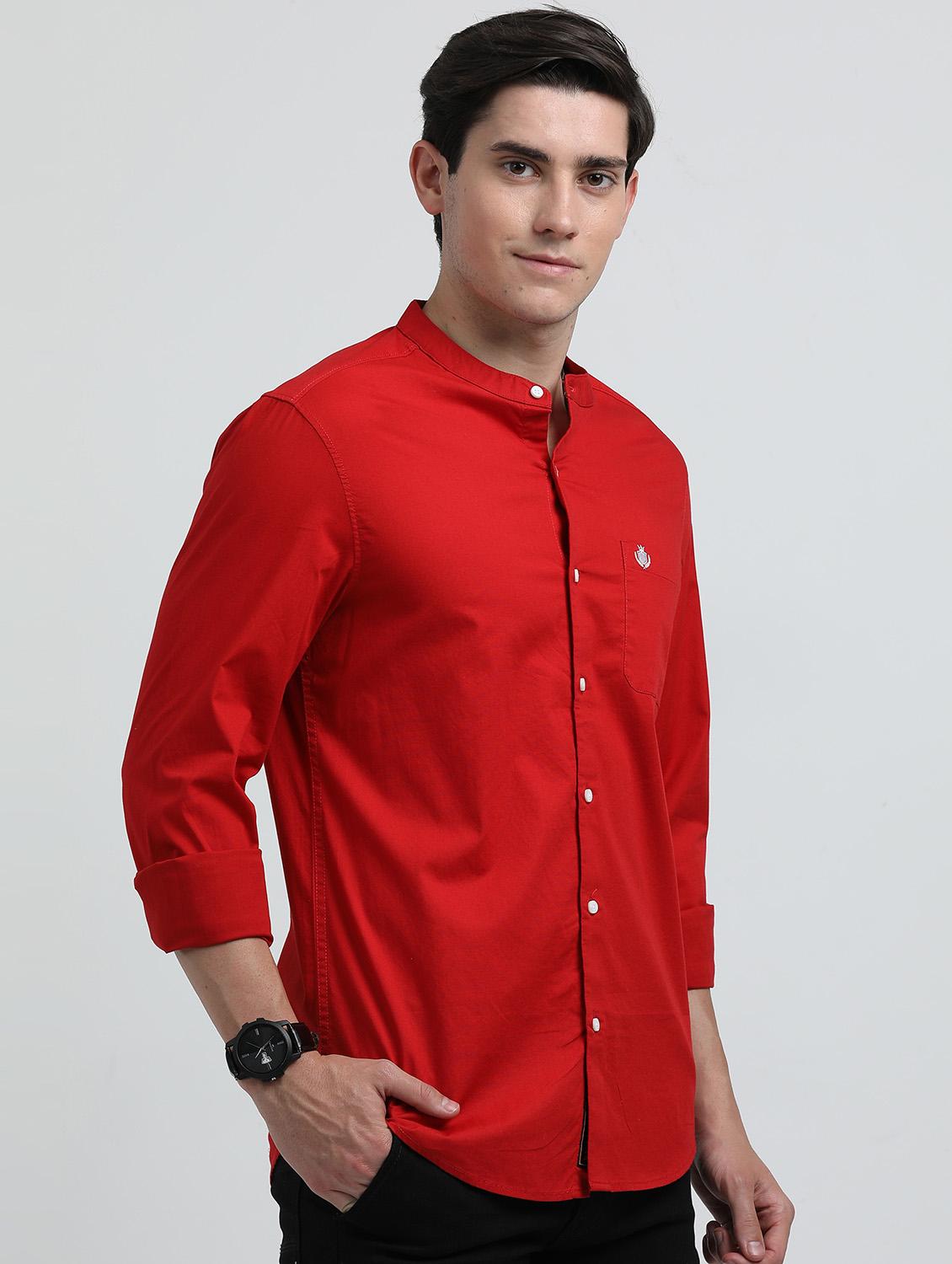 men solid long sleeve regular fit casual shirt - 21954581 - Standard Image - 2