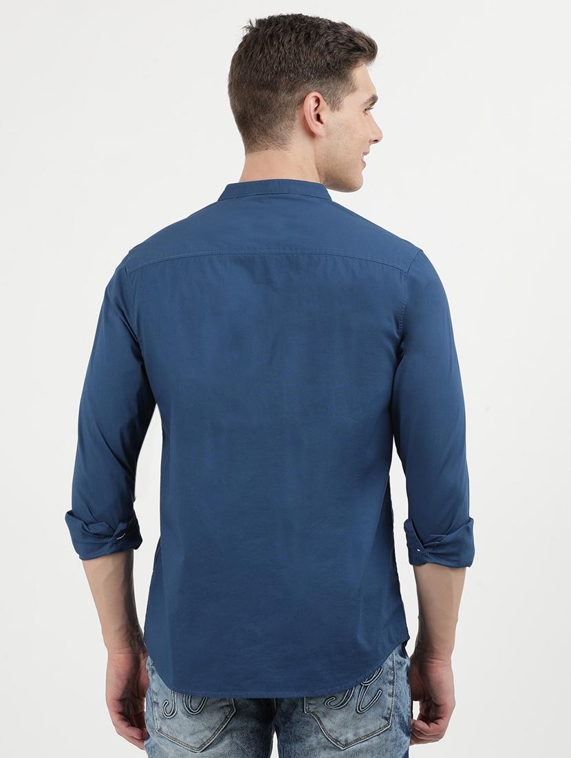 men solid long sleeve regular fit casual shirt - 21954582 - Standard Image - 2