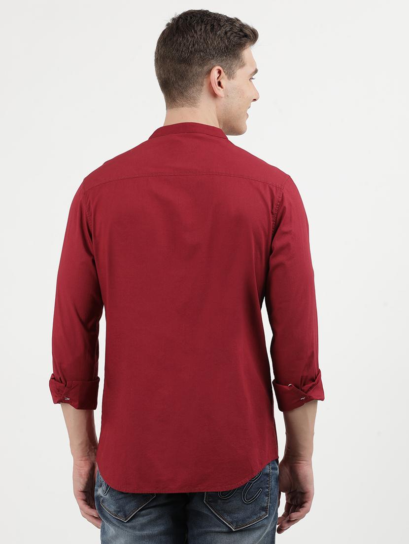men solid long sleeve regular fit casual shirt - 21954583 - Standard Image - 2