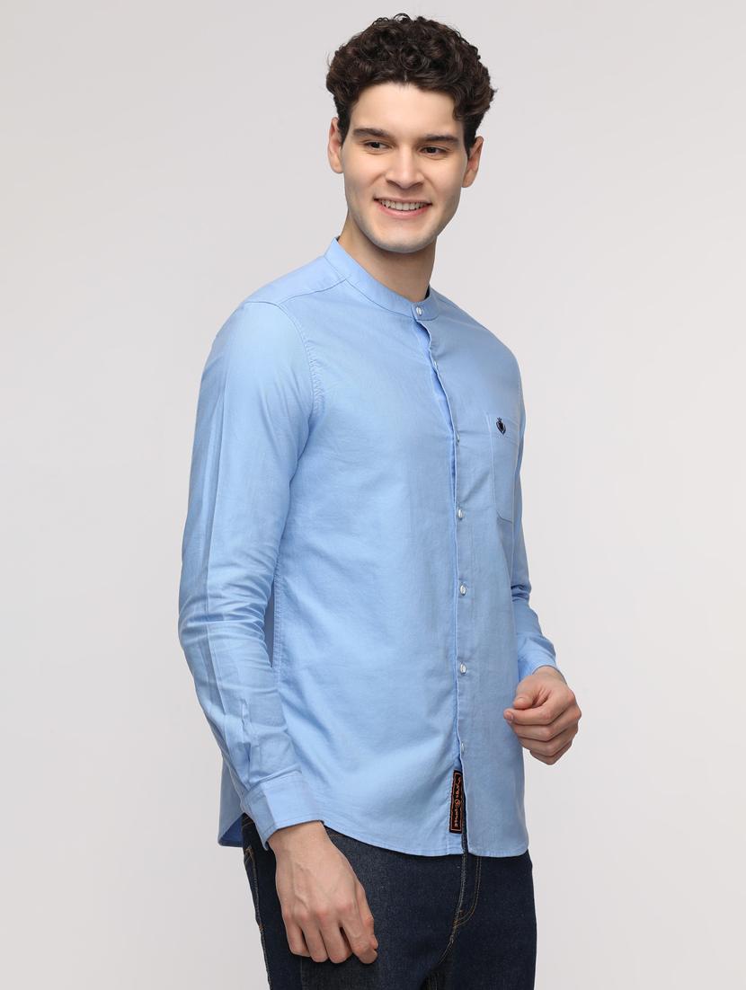 men solid long sleeve regular fit casual shirt - 21954587 - Standard Image - 2