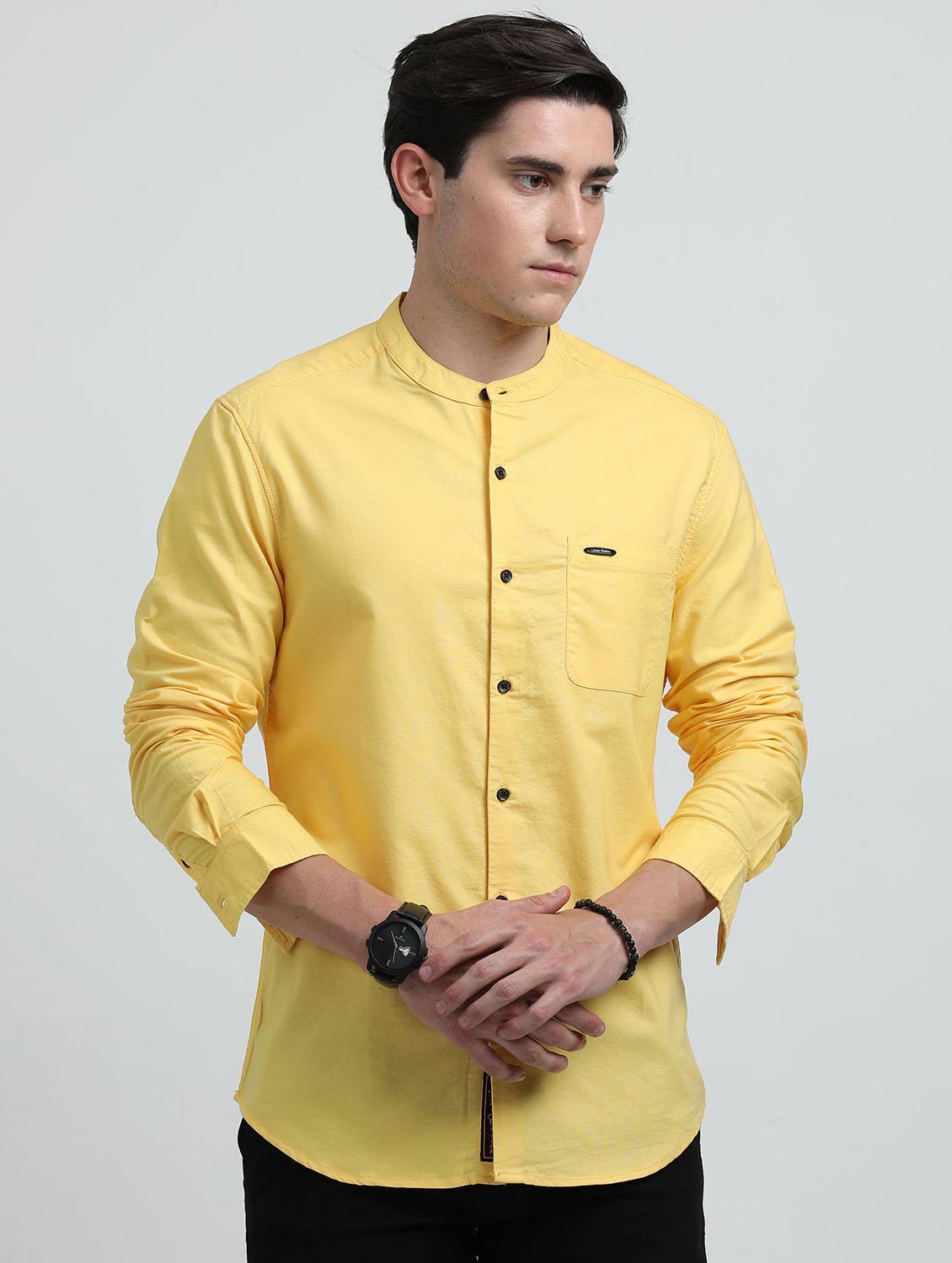 men solid long sleeve regular fit casual shirt - 21954589 - Zoom Image - 0