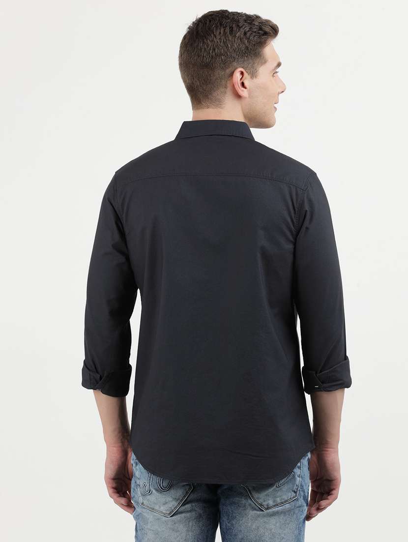 men solid long sleeve regular fit casual shirt - 21954594 -  Standard Image - 2