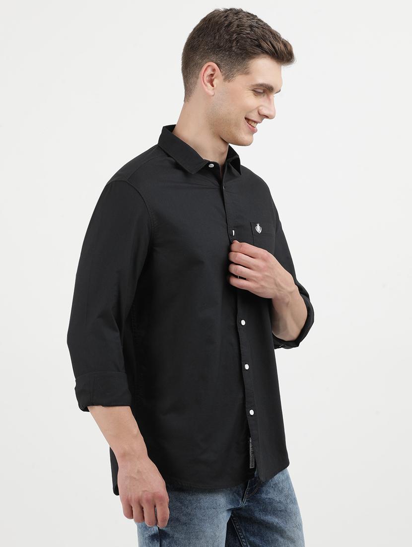 men solid long sleeve regular fit casual shirt - 21954595 - Standard Image - 2