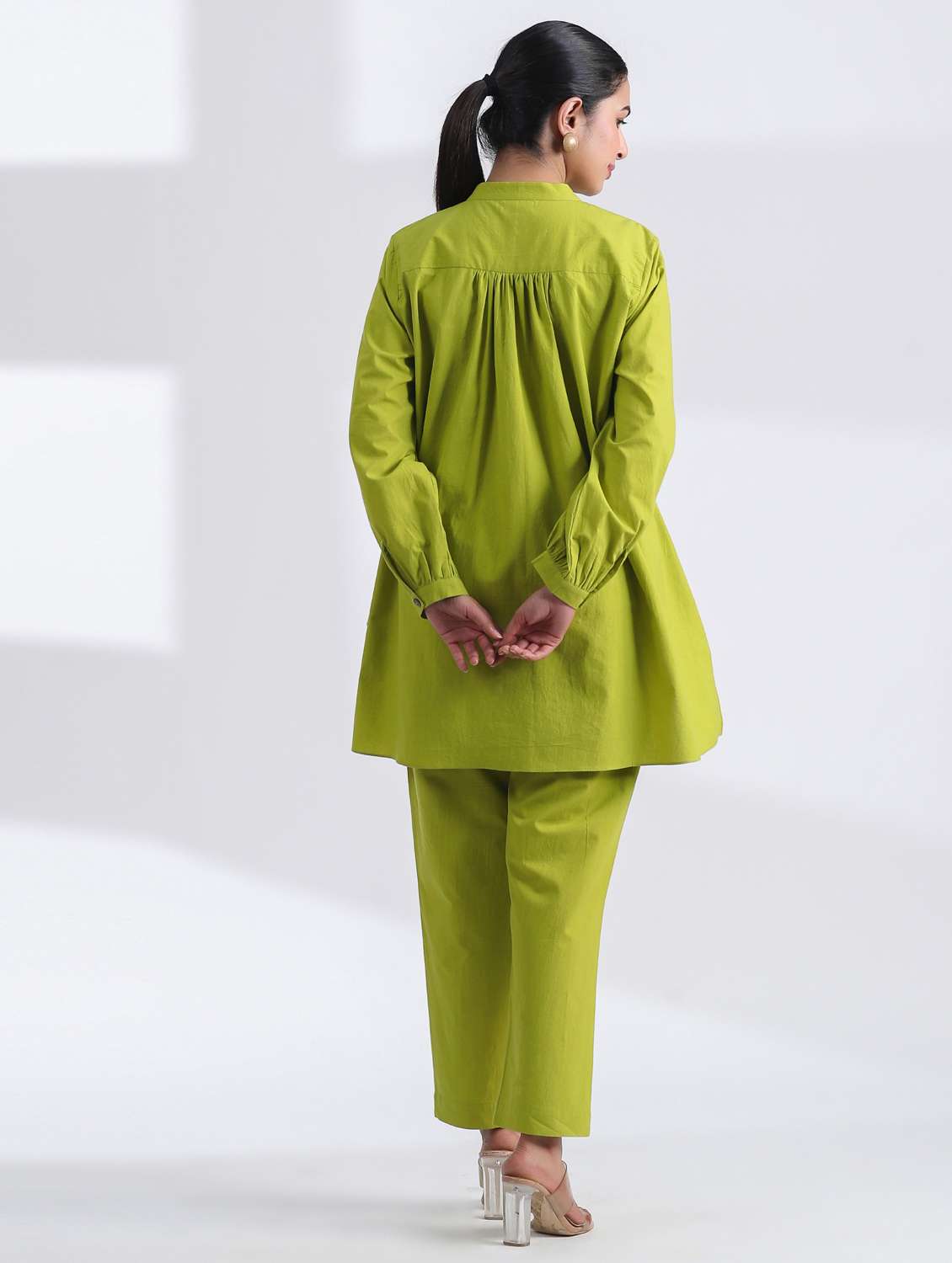 women solid long sleeve ethnic co ord set - 21954612 -  Standard Image - 2