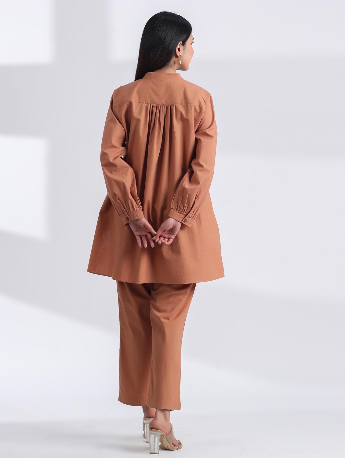 women solid long sleeve ethnic co ord set - 21954619 - Standard Image - 2