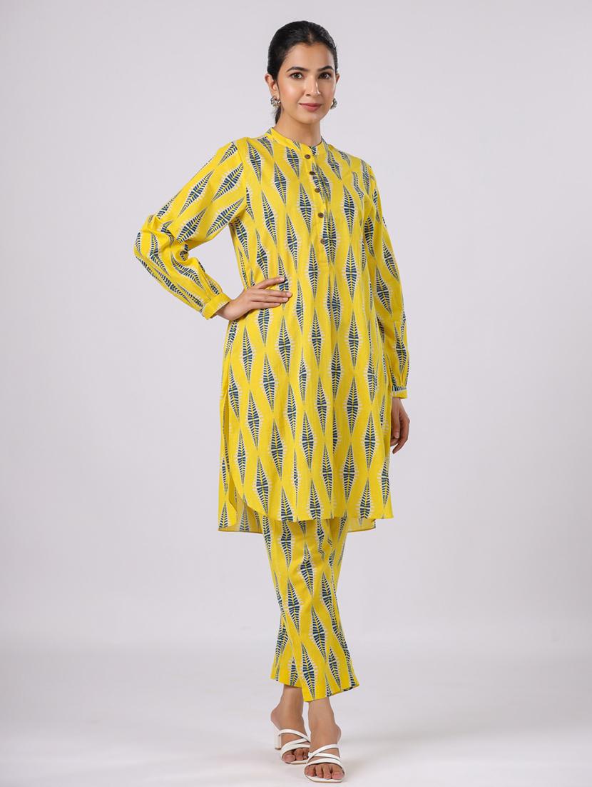 women printed long sleeve ethnic co ord set - 21954631 - Standard Image - 2