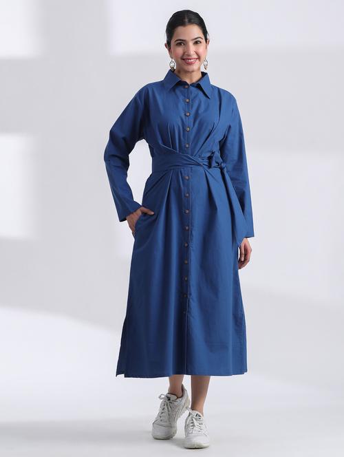 women solid long sleeve shirt dress  - 21954638 -  Standard Image - 0