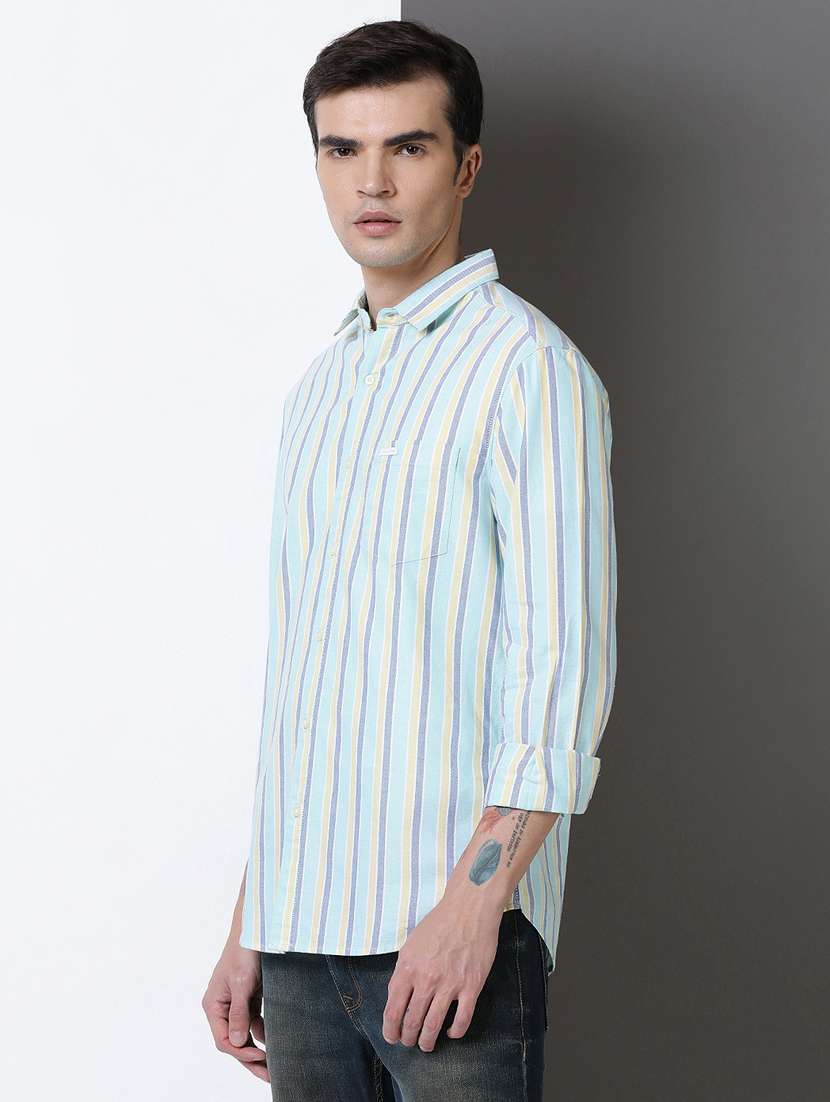 men striped long sleeve regular fit casual shirt - 21954652 -  Standard Image - 2