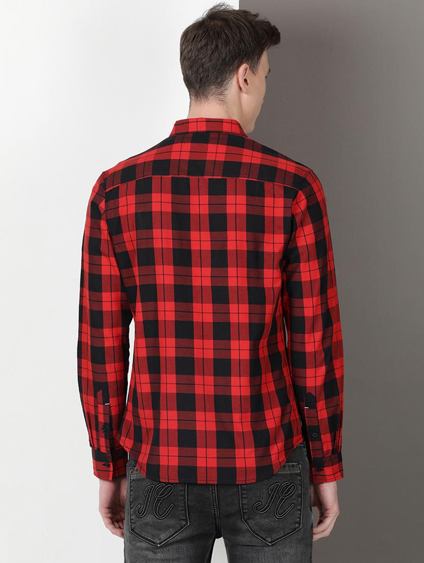 men checkered long sleeve regular fit casual shirt - 21954655 - Standard Image - 2