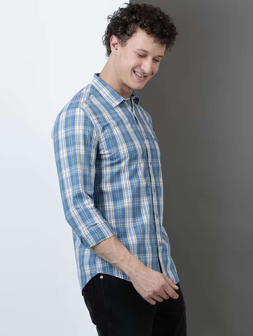 men checkered long sleeve regular fit casual shirt - 21954657 -  Standard Image - 2